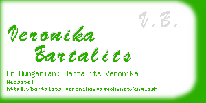 veronika bartalits business card